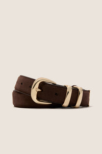 Chocolate Suede Western Belt