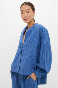Shadow Stripe Juliette Button Down