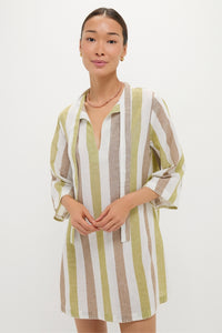 Olivewood Stripe Marseille Coverup