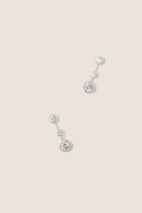 Silver Bezel Jolie Earrings