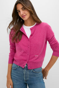 Raspberry Cashmere Riley Cardigan