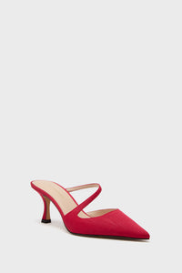 Red Moire Mimi Heels