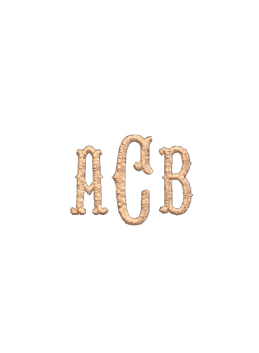 Small A (first initial), large C (last initial), small b (middle initial) in monogram format.