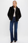 Brown Fur Cropped Carmella Coat