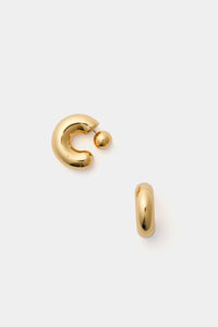 High Polish Gold Tome Hoops Large