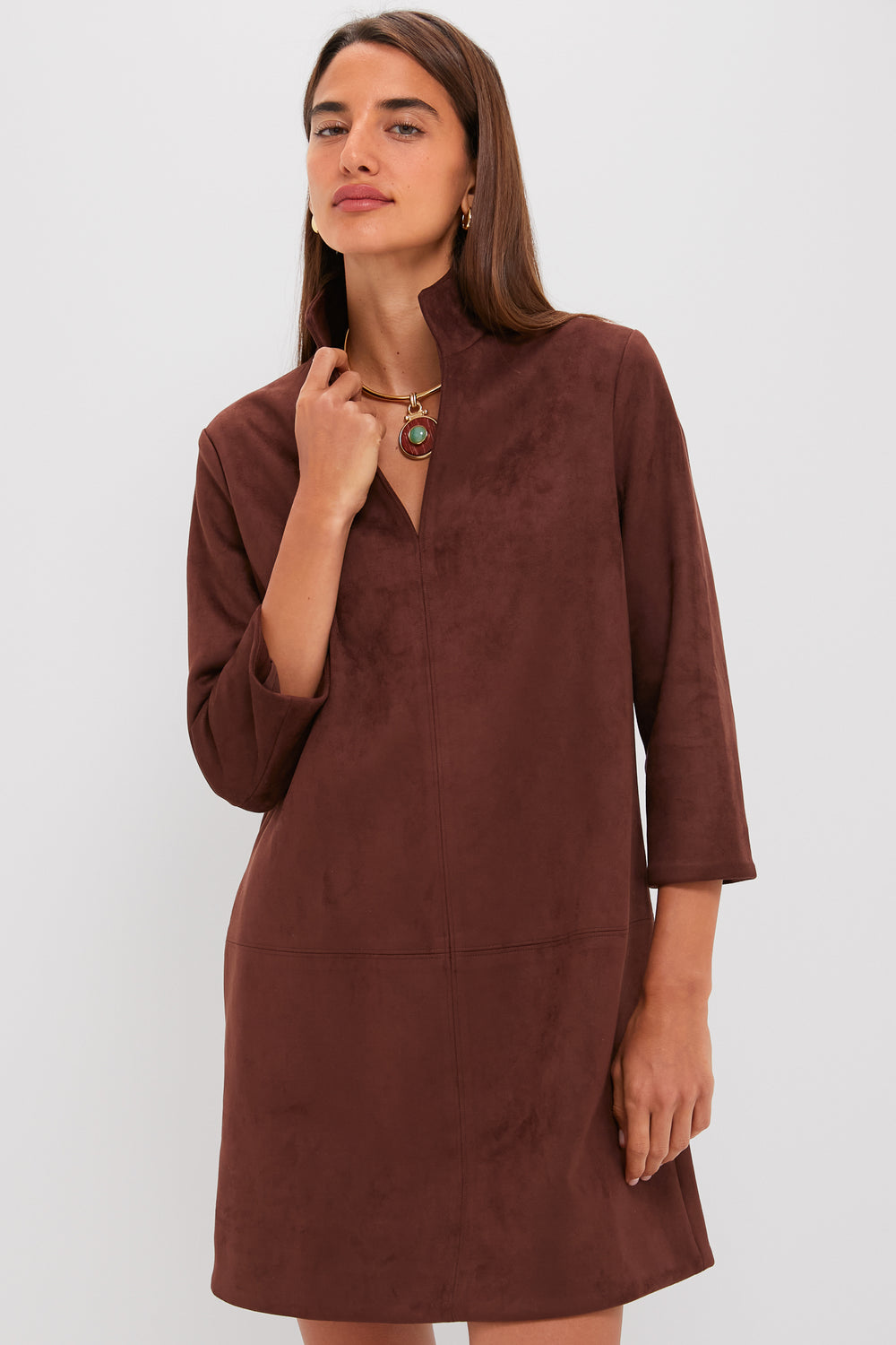 Tuckernuck Ganache Vegan Suede Clifton Dress Ganache / XS Tuckernuck Ganache Vegan Suede Clifton Dress Ganache / XS