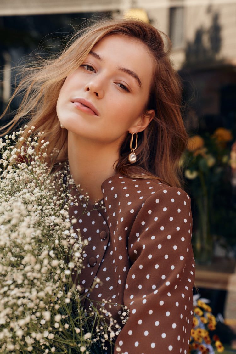 Brushed Brass Vera Earrings