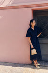 Navy Eyelet Delaney Dress
