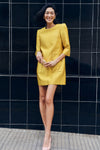 Marigold Dupioni Delphine Mini Dress