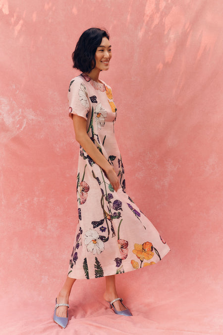 Powder Blue Satin Mae Heels