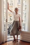 Jardin Stripe Cotton Poplin Niki Circle Skirt
