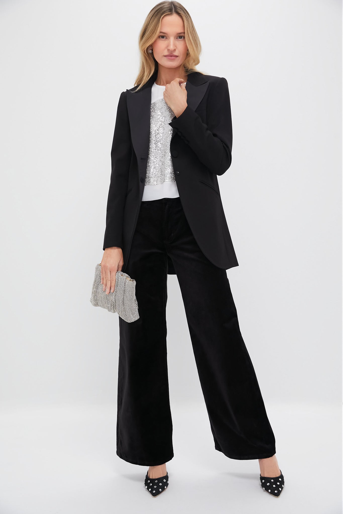 Silver Sequin Edith Blouse