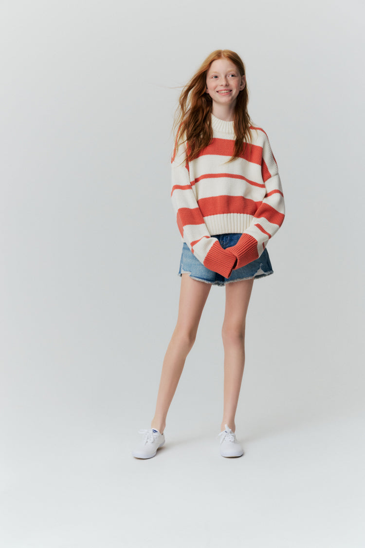 Nantucket Reds Stripe Cotton Brooks Sweater