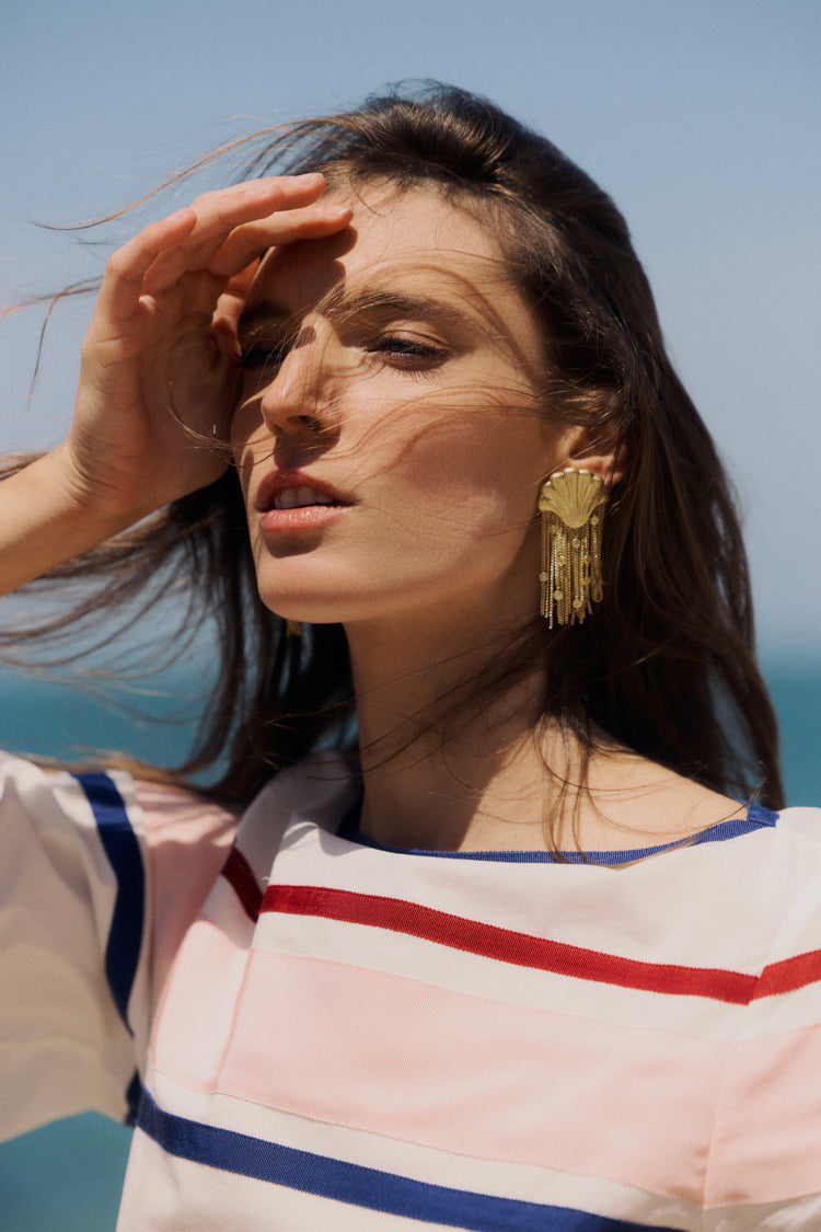 Gold Shell Beatrix Earrings