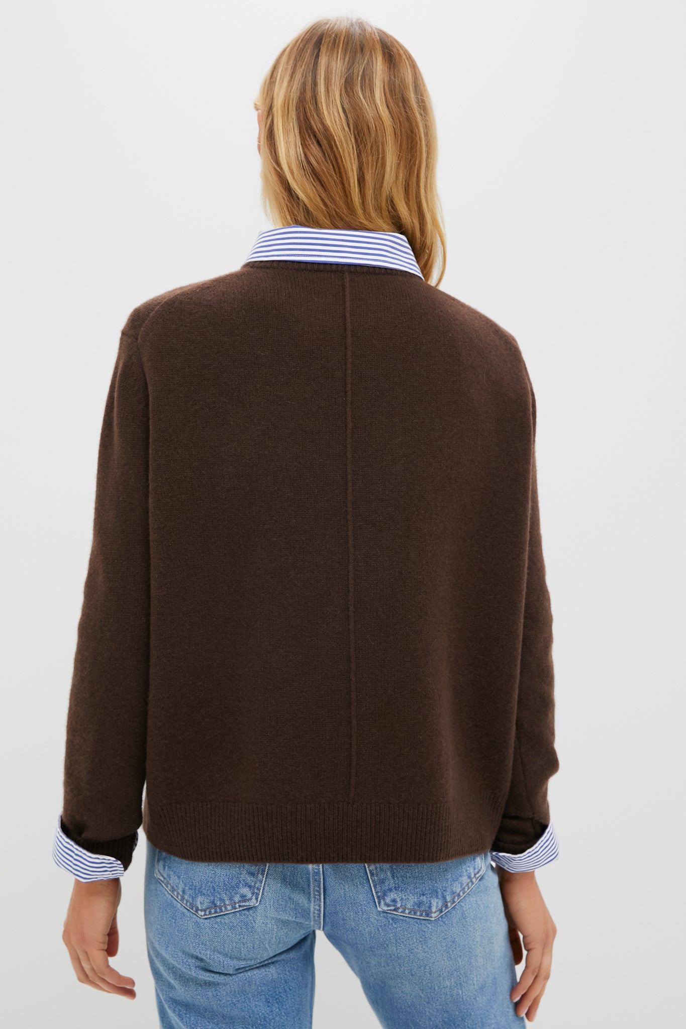 Chocolate Cashmere Bodie Boyfriend Crewneck