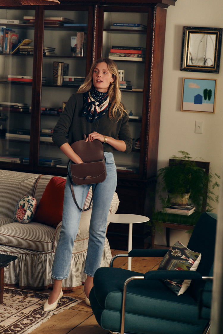 Olive Cashmere Pippa Cardigan
