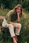 Peridot Cashmere Boyfriend Bodie Crewneck