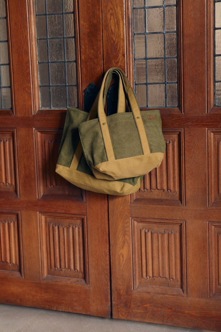Large Olive Heritage Canvas Tote