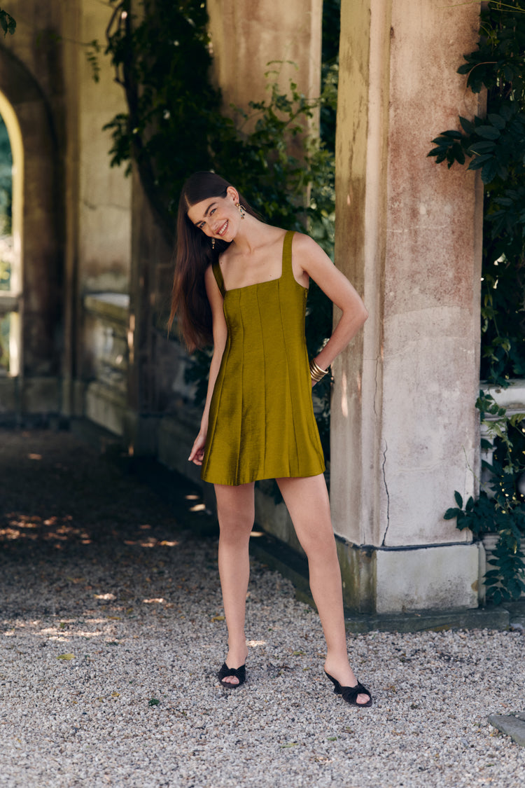 Lentil Dupioni Edith Mini Dress