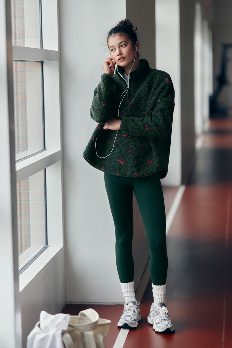 Floral Pine Fleece Cady Quarter Zip