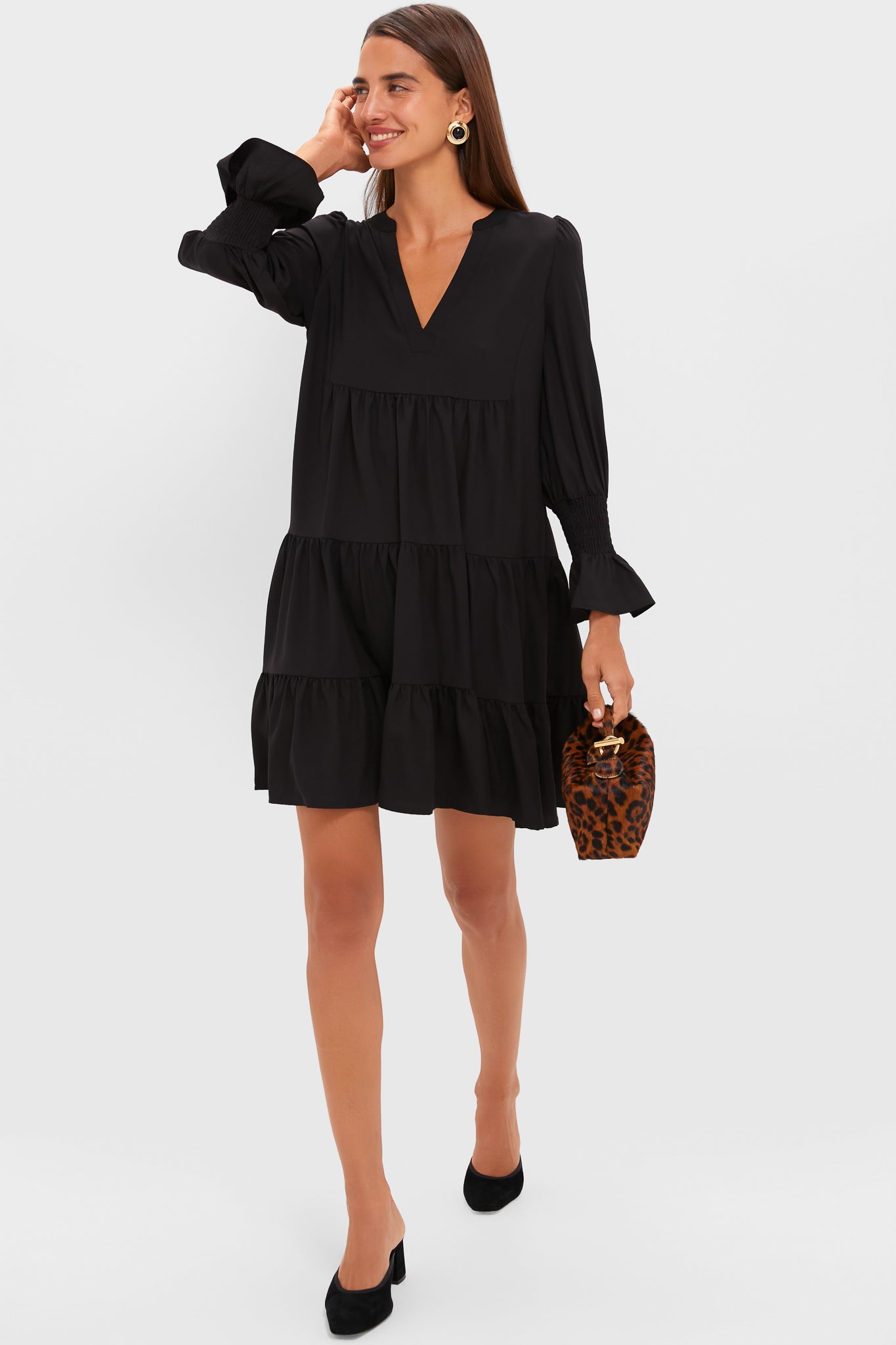 Black Crepe Kenzo Dress | Pomander Place