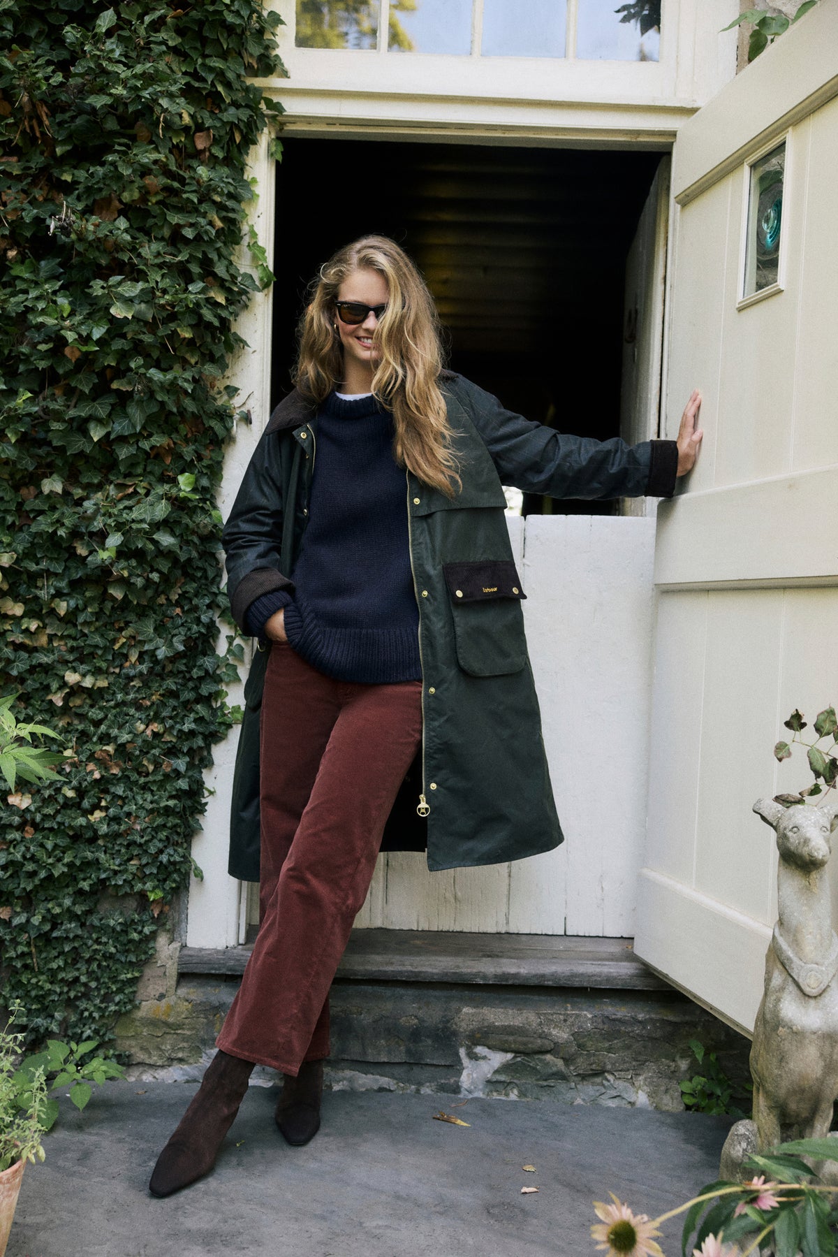 Fern Checked Kirklees Wax Jacket