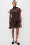 Chocolate Beaux Tiered Mini Dress