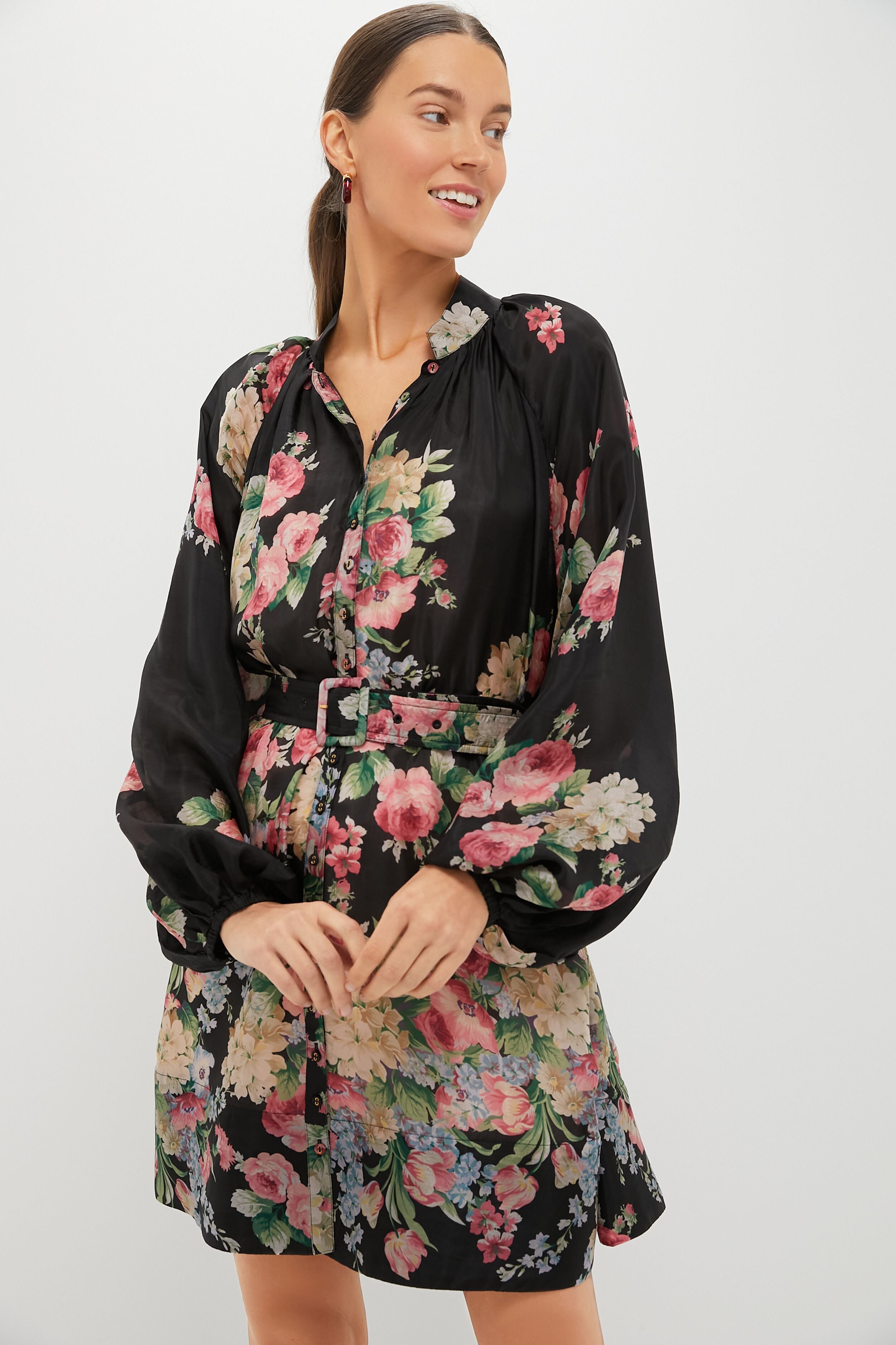 Flower Market Cupro Button Down Dress | byTiMo