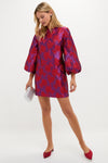 Red & Purple Jacquard Janie Mini Dress