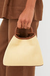 Natural and Cognac Raffia Baozi Bag
