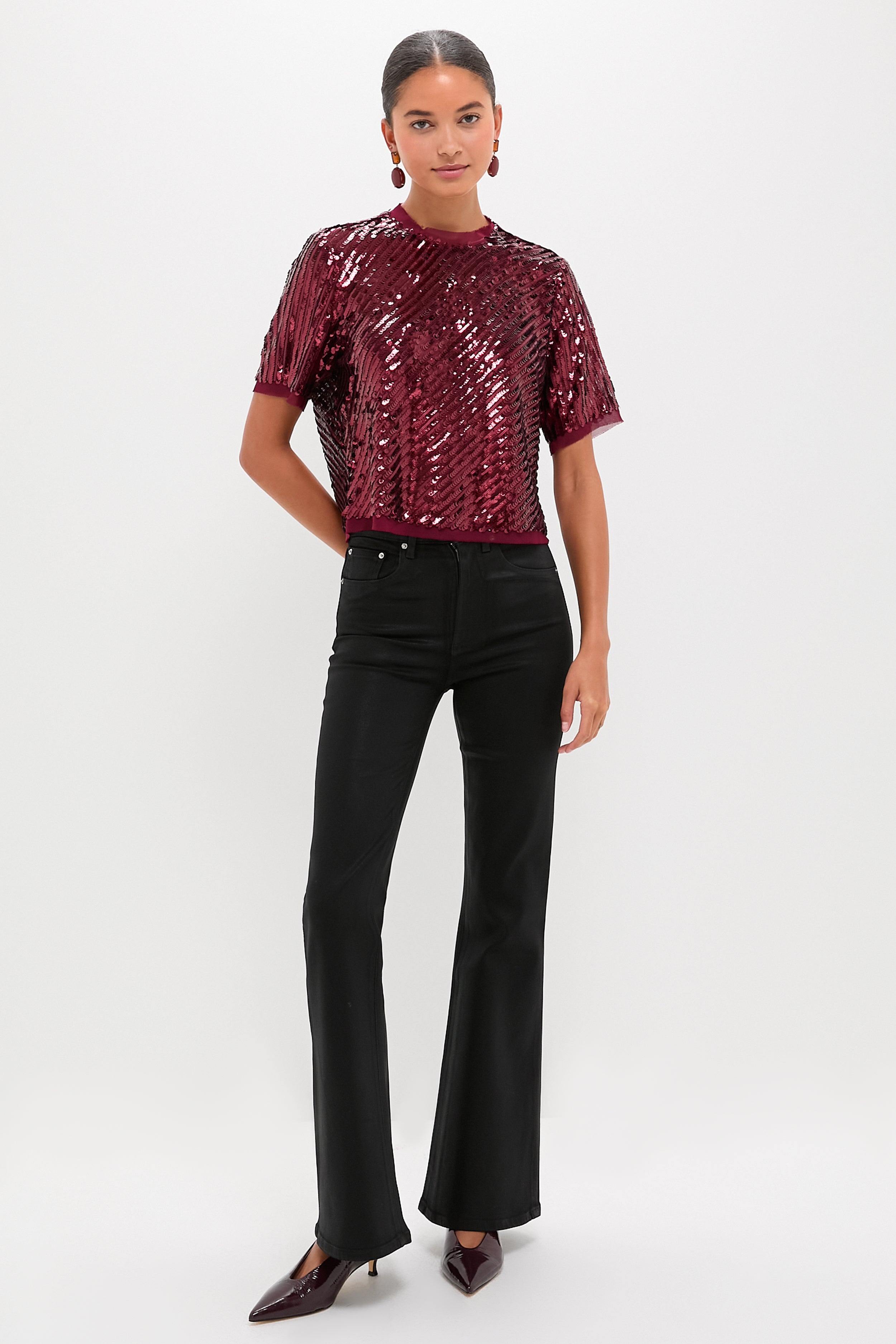 Mulberry Sequin Pixie Top