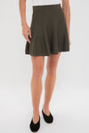 Olive Connie Knit Mini Skirt