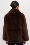 Dark Brown Faux Fur Brooke Cardigan