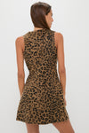 Leopard Brushed Wool Sleeveless Rhoda Dress