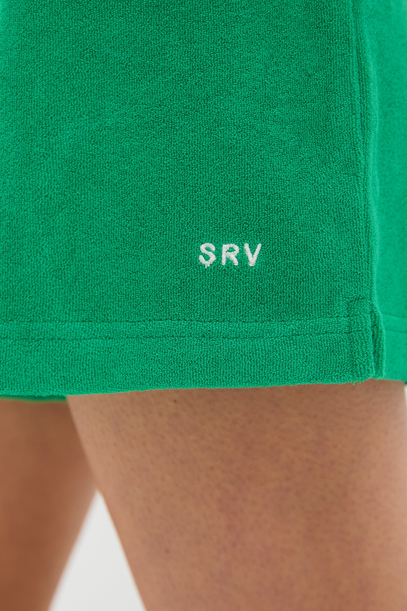 Green Terrycloth Driftwood Shorts