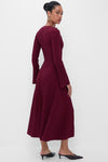 Cranberry Genna Long Sleeve Midi Dress