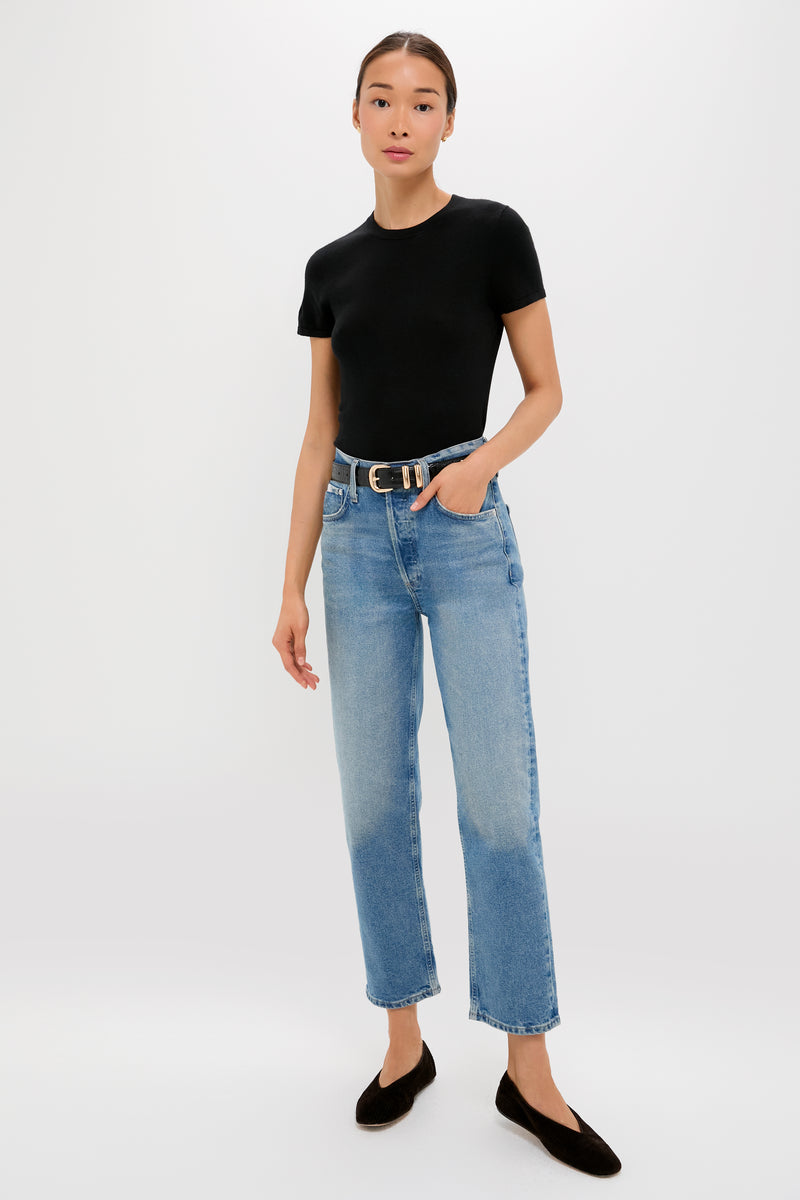 Black Cashmere Silk Blend Katie Tee