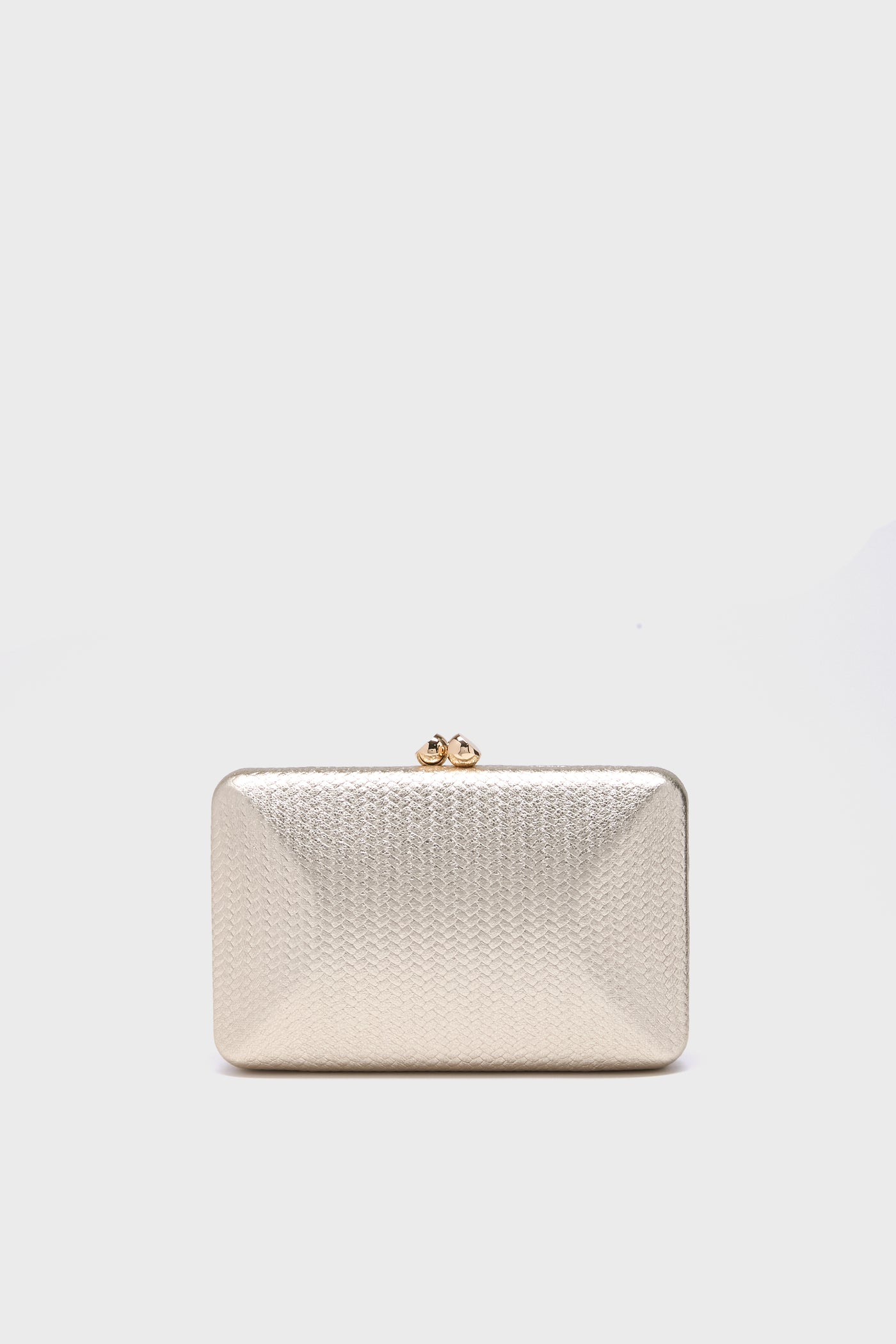 Gold Chica Metallic Textured Clutch