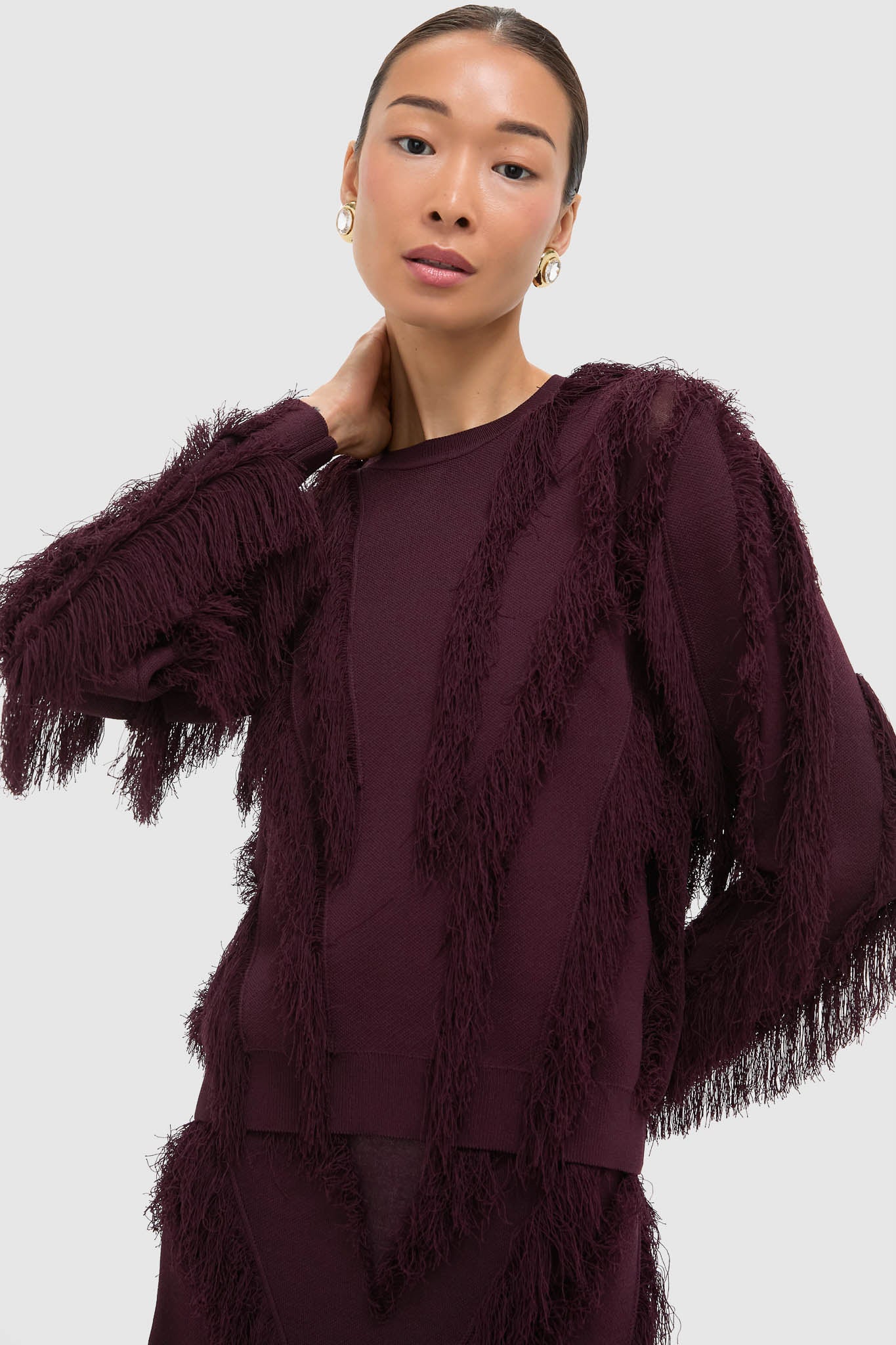 Mahogany Aubree Long Sleeve Knit Pullover