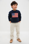 Flag Cotton Crewneck Sweater