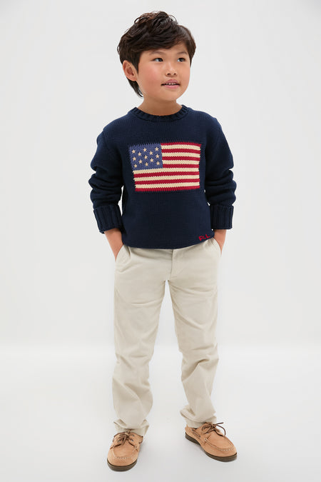 Flag Cotton Crewneck Sweater