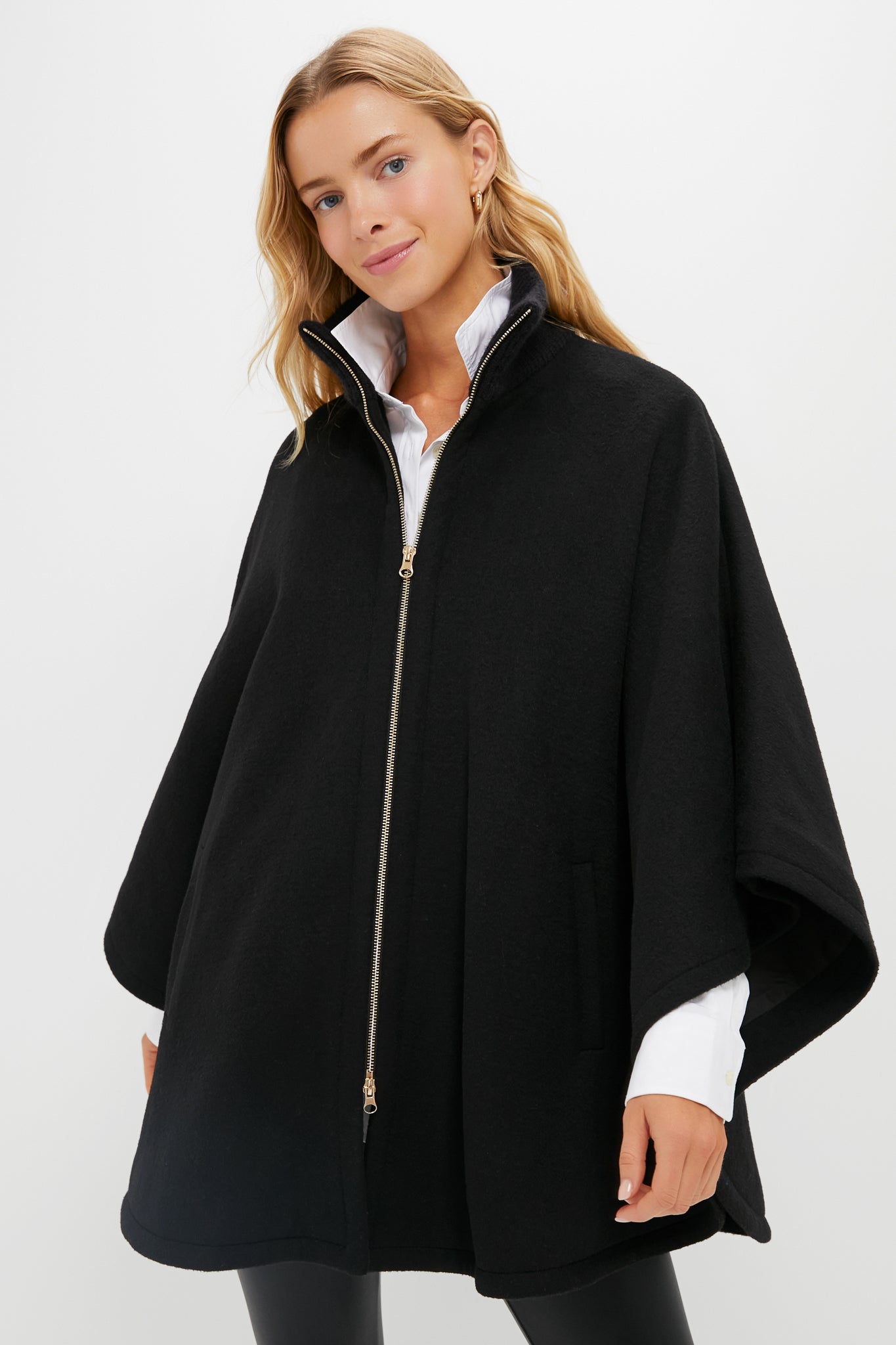 ジャケット・アウター AMOMENTO WOOL ZIP UP PONCHO AMOMENTO GLOBAL