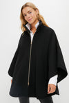Black Full Zip Huntington Poncho