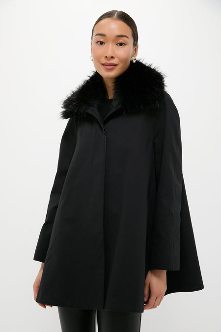 Fur Collar Cecile Swing Cape