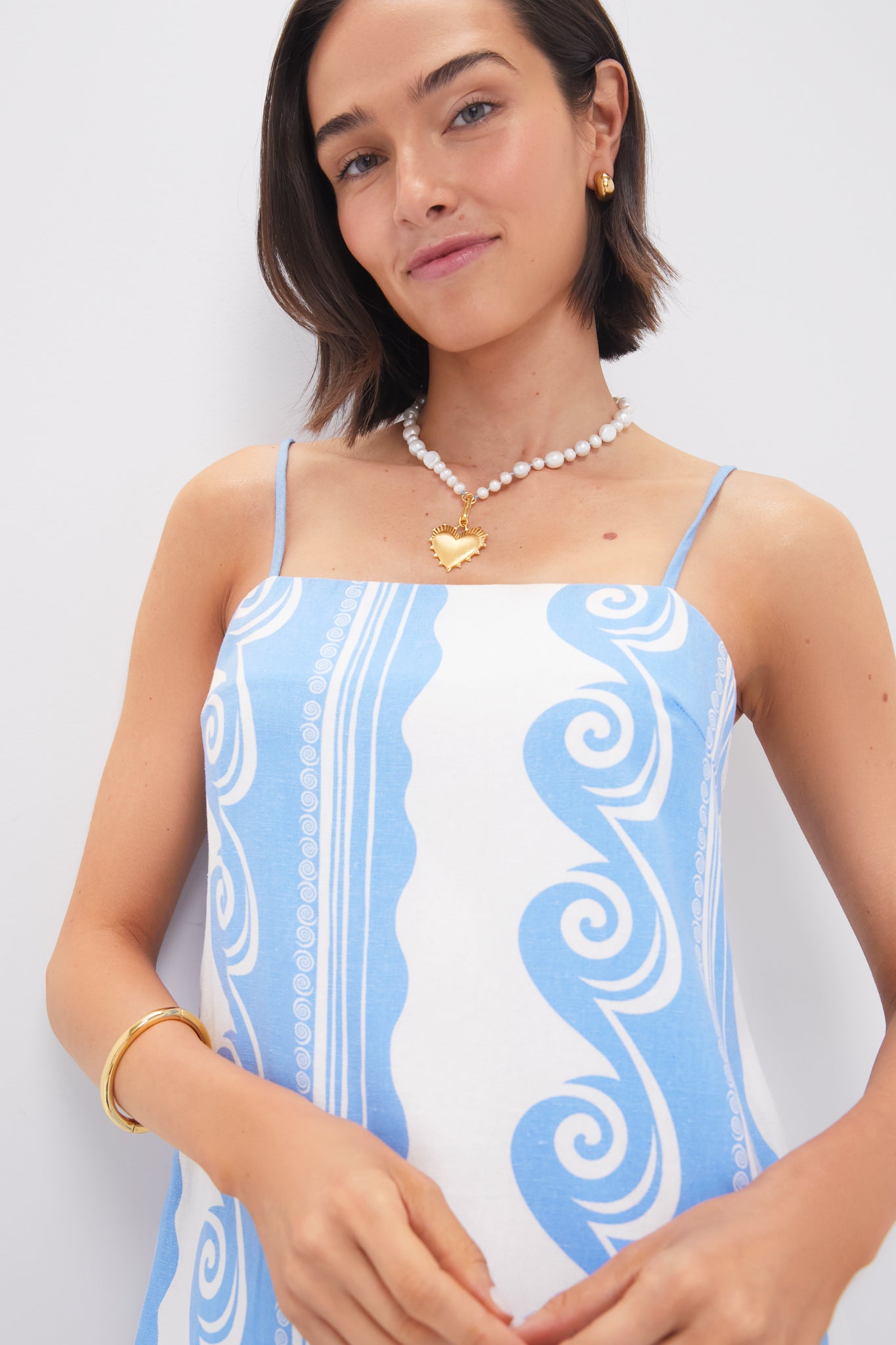 Ocean Print Mini Dress