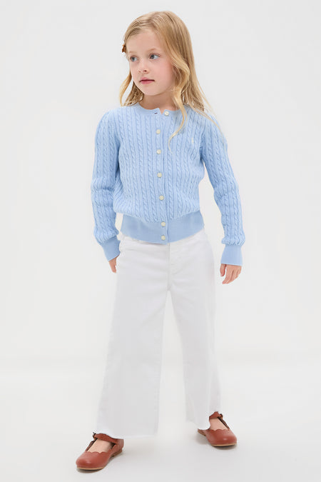 Girls Cable-Knit Cotton Cardigan