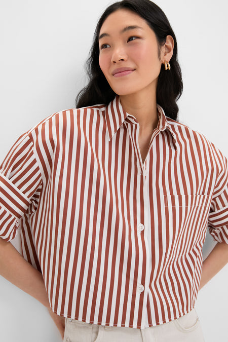 Ivory and Cognac Next Ex Shirt