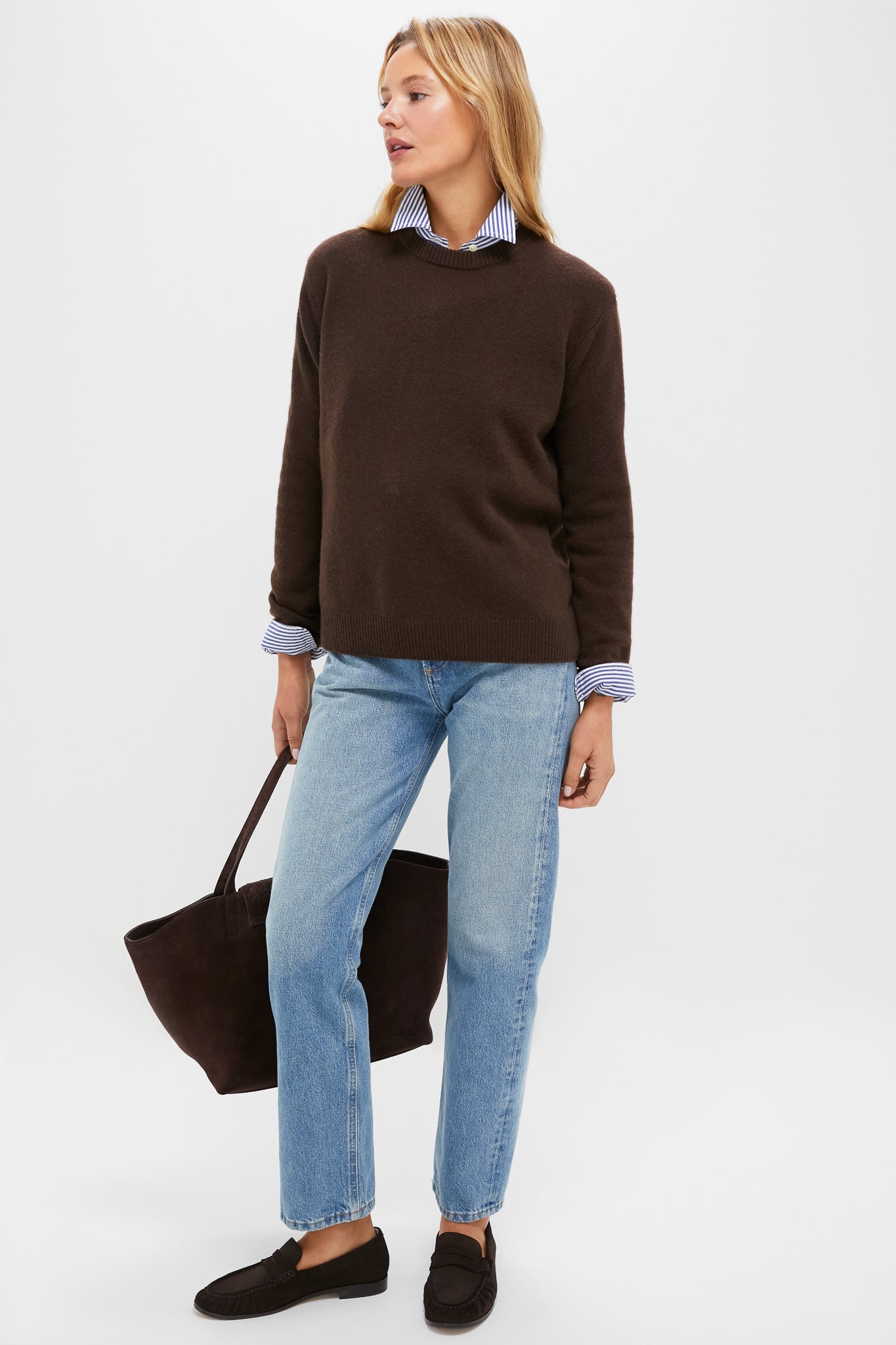 Chocolate Cashmere Bodie Boyfriend Crewneck | Tuckernuck