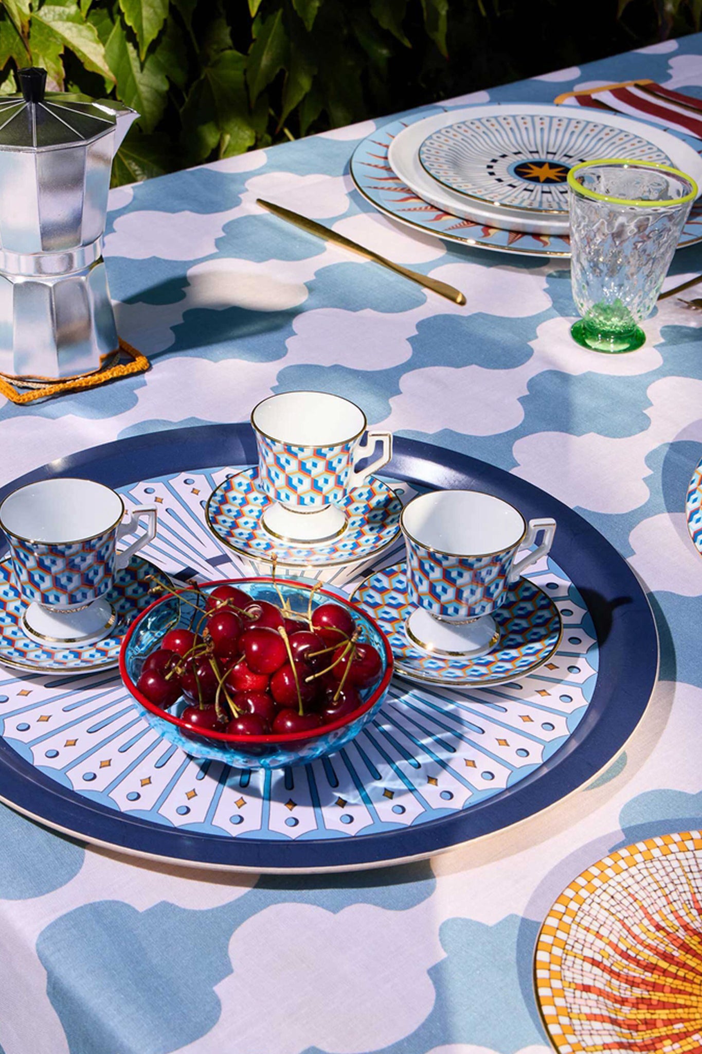 Feria Round Printed Tray