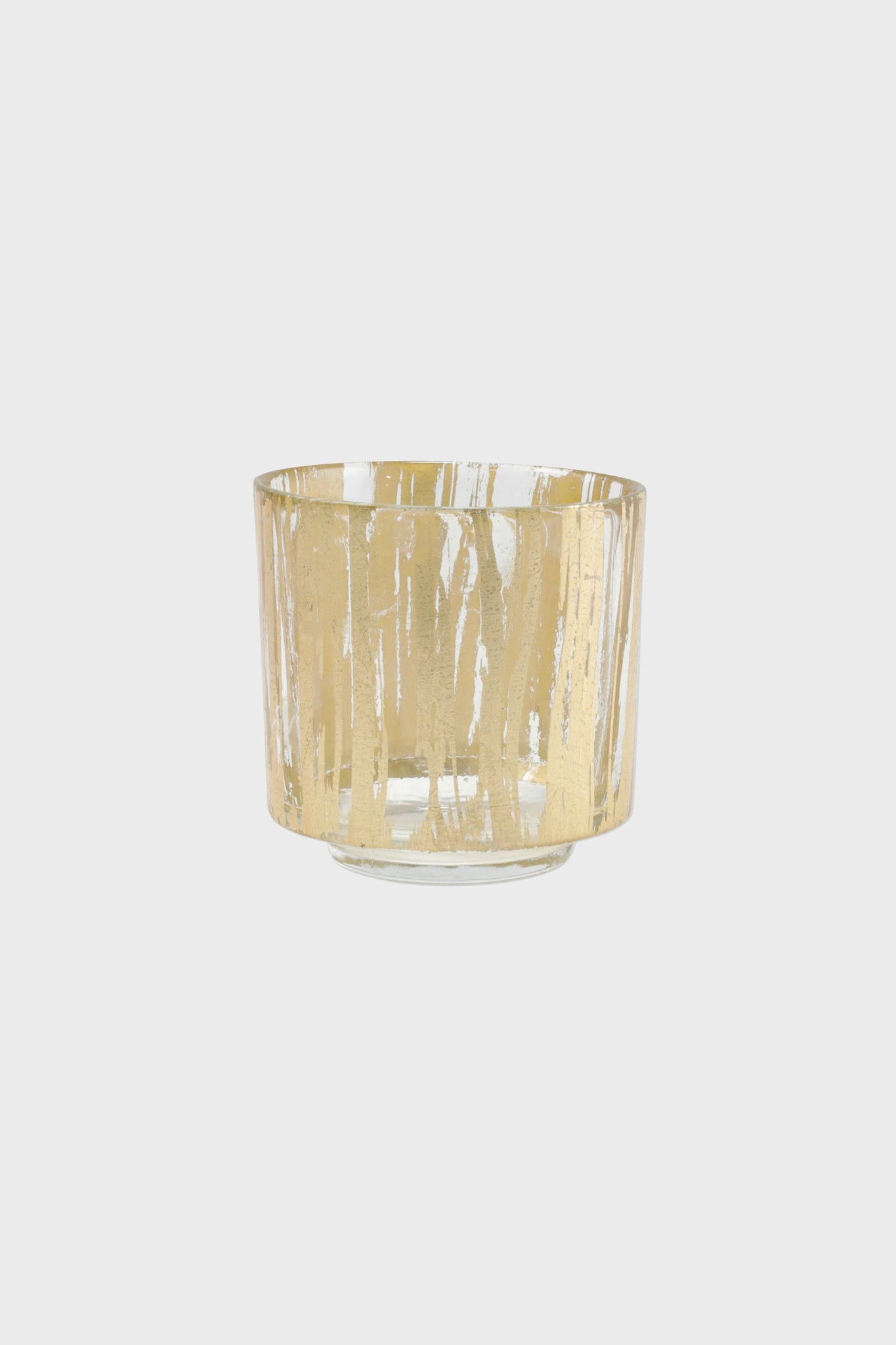 Rufolo Glass Gold Brushstroke Votive